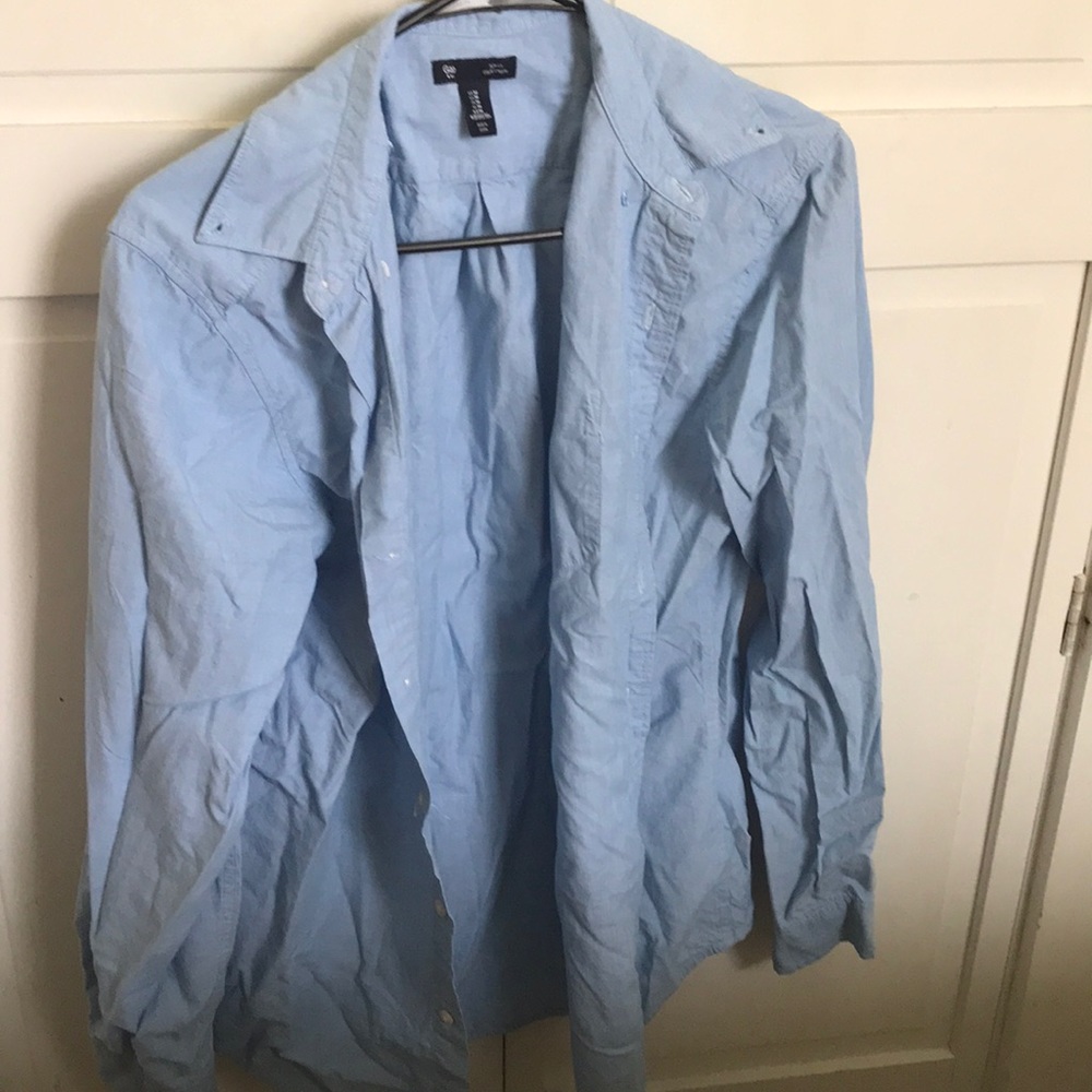 Gap Long Sleeve Baby Blue Button Down, Medium